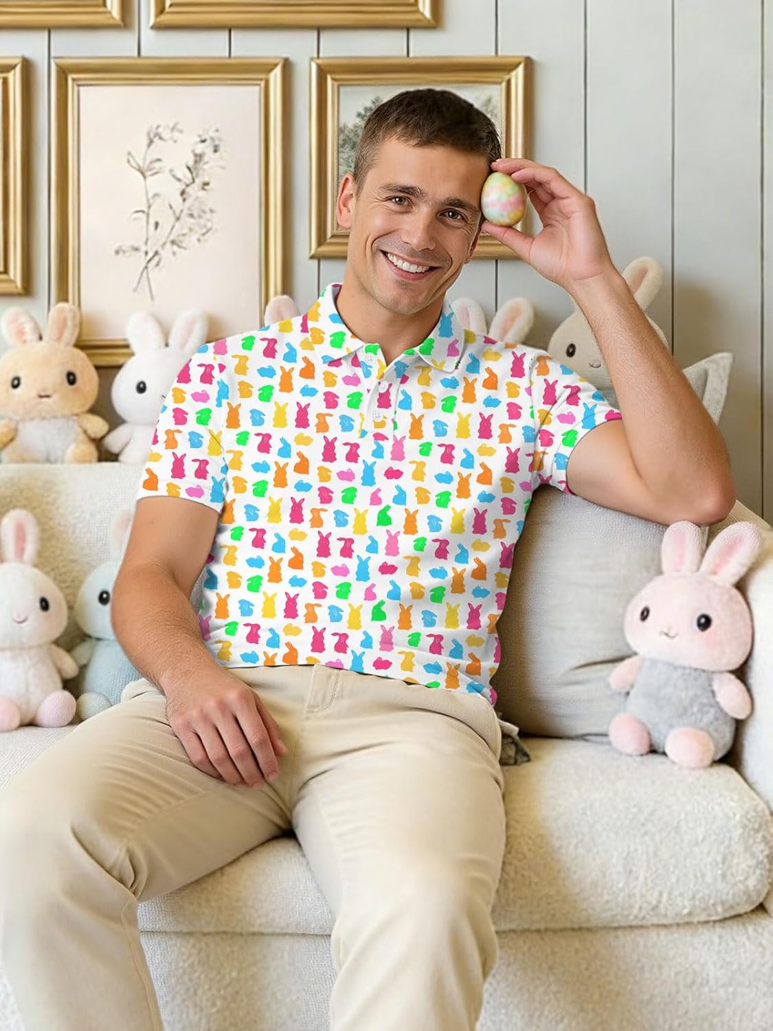 Men Polo Shirts Funny Festival Themed Graphic Tee Short Sleeve Dry Fit Moisture Wicking Golf - Image 6