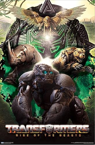 Miniatura 2 de Trends International Hasbro Transformers Rise of the Beasts - Póster de pared Maximals, 14.72 x 22.37 pulgadas, lienzo estirado