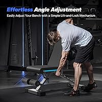 Vista 5 de MERACH Weight Bench, Foldable Weight Benches for Home Gym with 990 LBS, Adjustable Weight Bench with 72 Training Angles, Incline Bench Press for