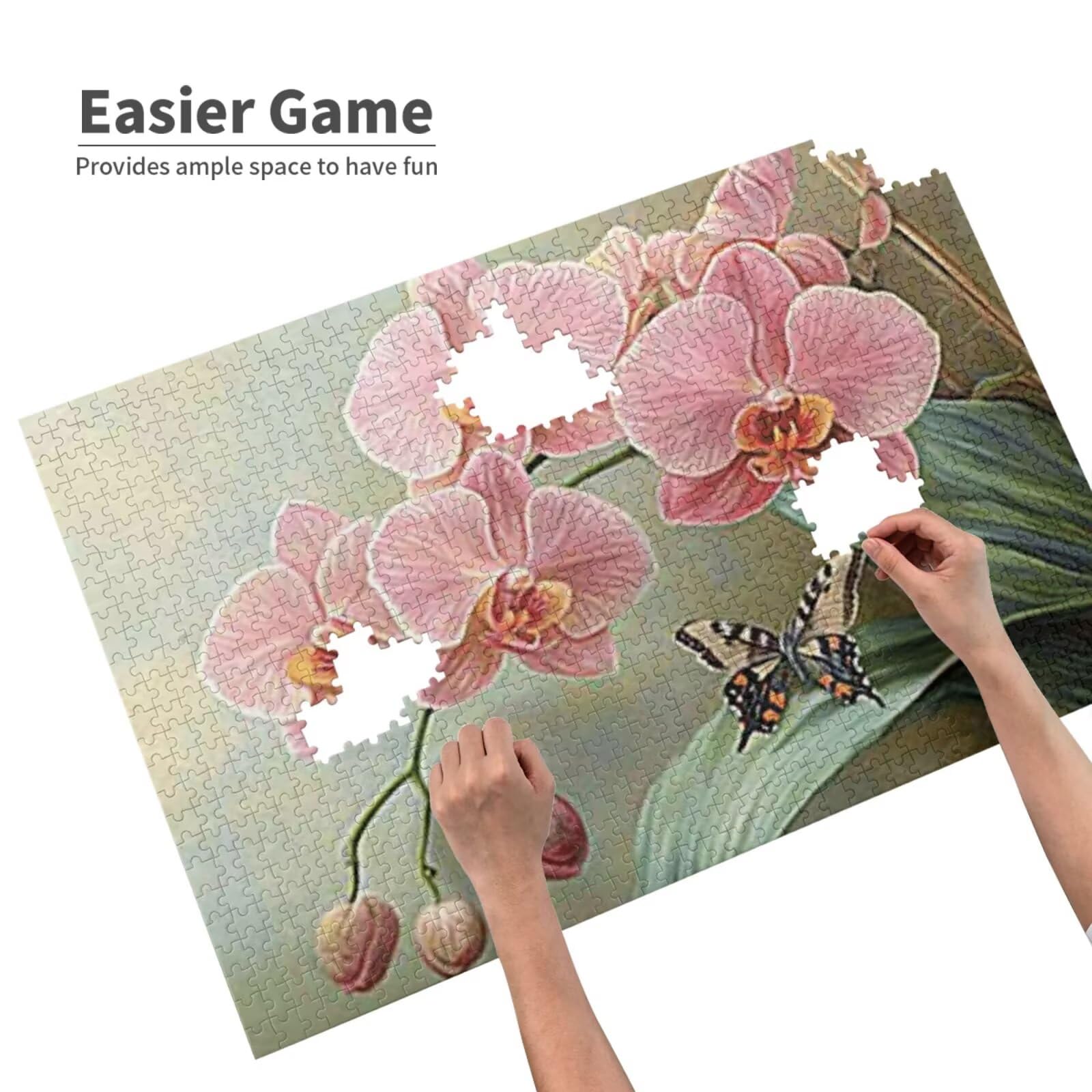Puzzle kwiatowe, 6000 elementów, różowe puzzle dla dorosłych, z pudełkiem na prezent, "zrób to sam", duże drewniane puzzle dla dorosłych, gra zręcznościowa dla całej rodziny, prezenty dla kobiet, 105