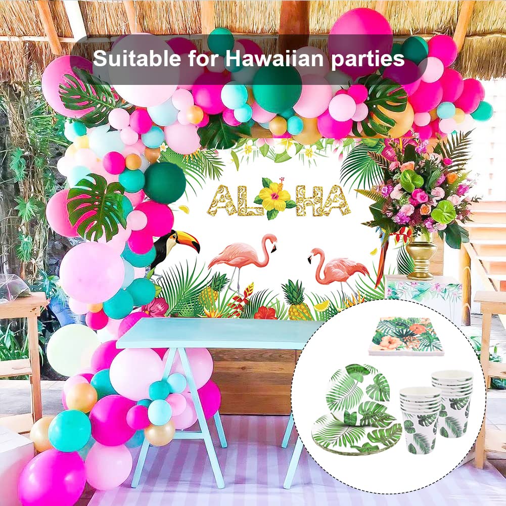 Aycute Stoviglie per Feste Hawaiano, Forniture per Feste Hawaii Piatti