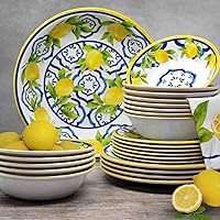 Vista 3 de Le Cadeaux Juego de ensaladera y servidores de melamina de 13.75 pulgadas, Palermo