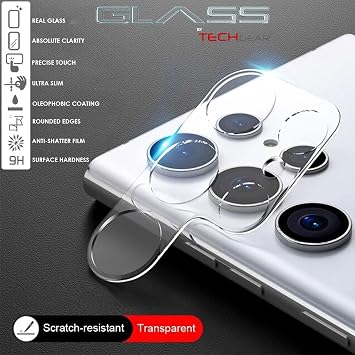 TECHGEAR for Samsung Galaxy S24 Ultra Camera Lens Protector, FULL Lens Protectors, Scratch-Resistant Ultra HD 9H Clear Tempered Glass Lens Cover for Samsung Galaxy S24 Ultra 5G