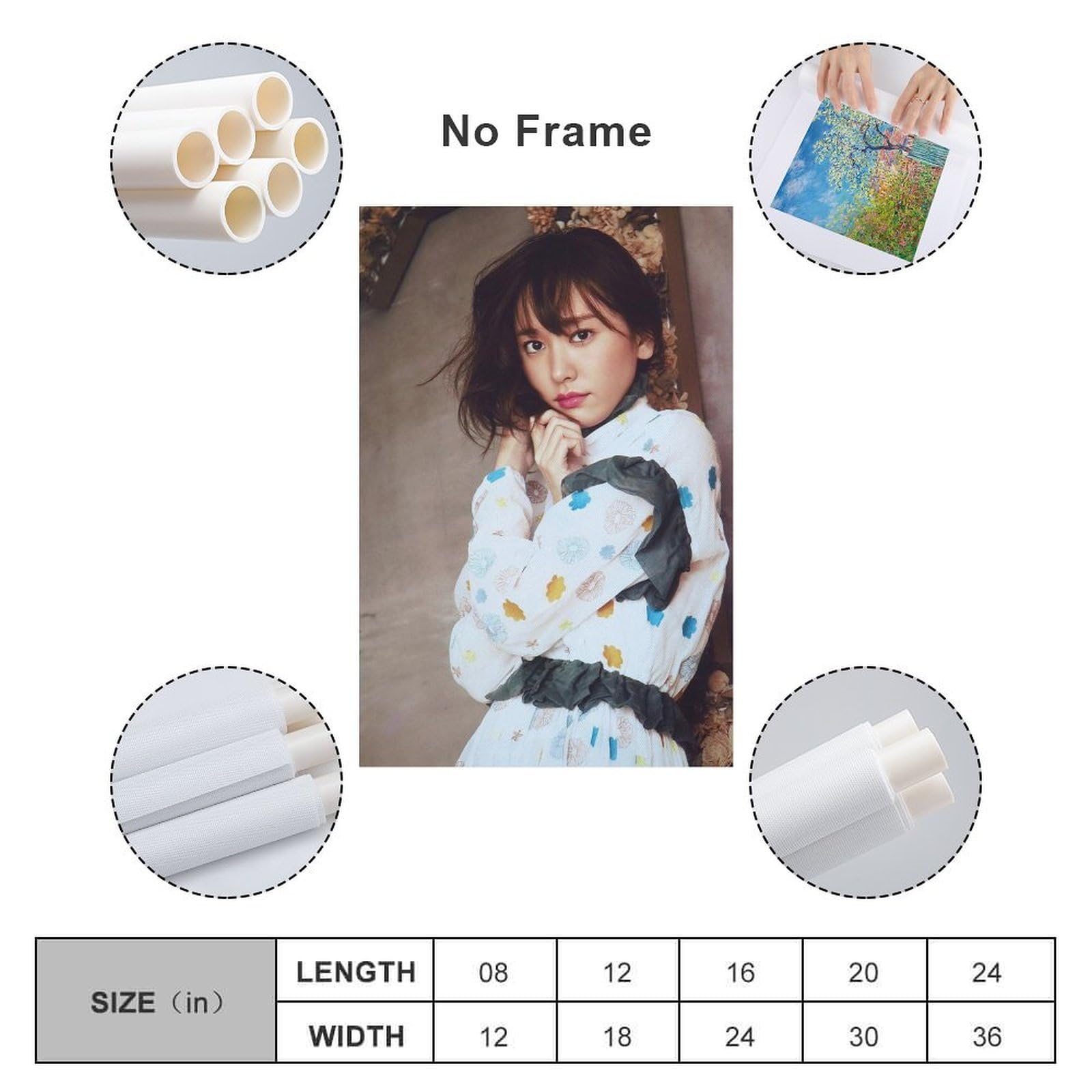 Amazon.co.jp: 女優 新垣結衣 写真 (1) ポスター 装飾 絵 キャンバス