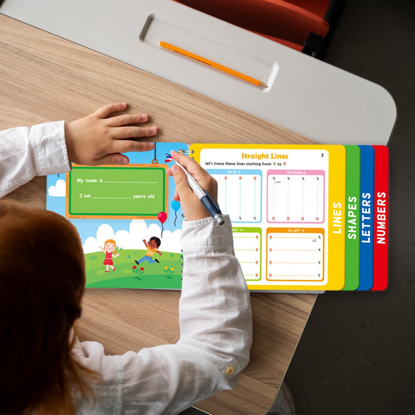 Libri Da Tracciare Per Bambini Quaderno Scrittura Cancellabile | Libro Traccia Lettere e Scrittura dei Bambini Ragazzi Ragazze Prescolari Scuola Materna Scuola Aula
