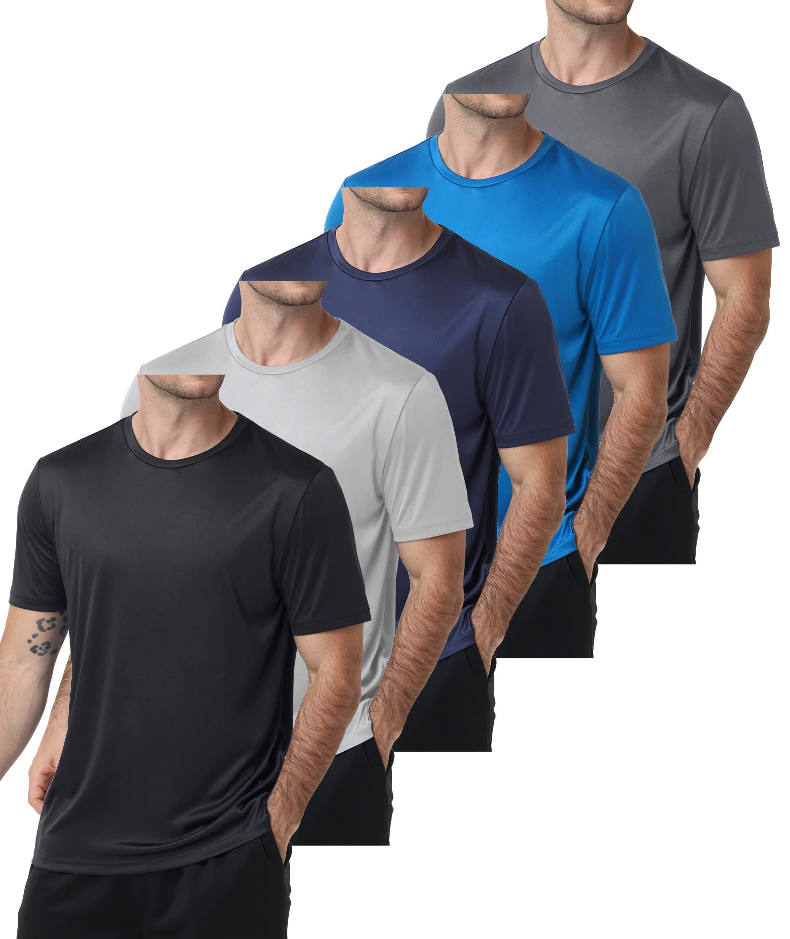 ZITY Rashguard UPF 50+ Manga Corta Hombre Deportes Acuáticos Secado Rápido Transpirable