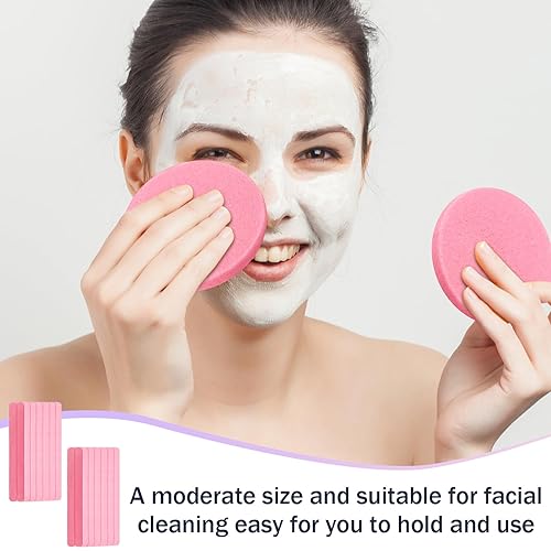 Vista 31 de Mifoci 960 esponjas faciales comprimidas para esteticistas, almohadillas de esponja de eliminación de maquillaje para mujeres, spa exfoliante facial