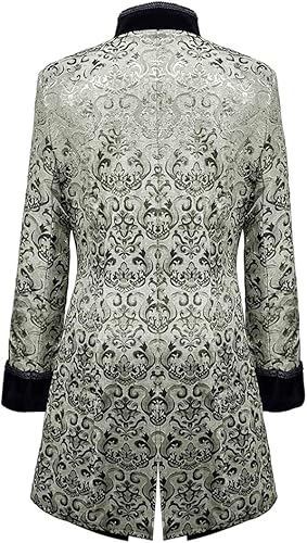 Miniatura 3 de Chaqueta medieval steampunk para hombre, disfraz victoriano de vampiro pirata