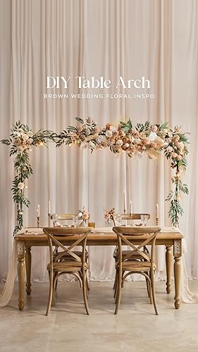 Miniatura 4 de Ling's Moment Flores artificiales de 3 pulgadas, 25 piezas de flores marrones artificiales con tallo, flores de otoño para decoración de boda, ramos