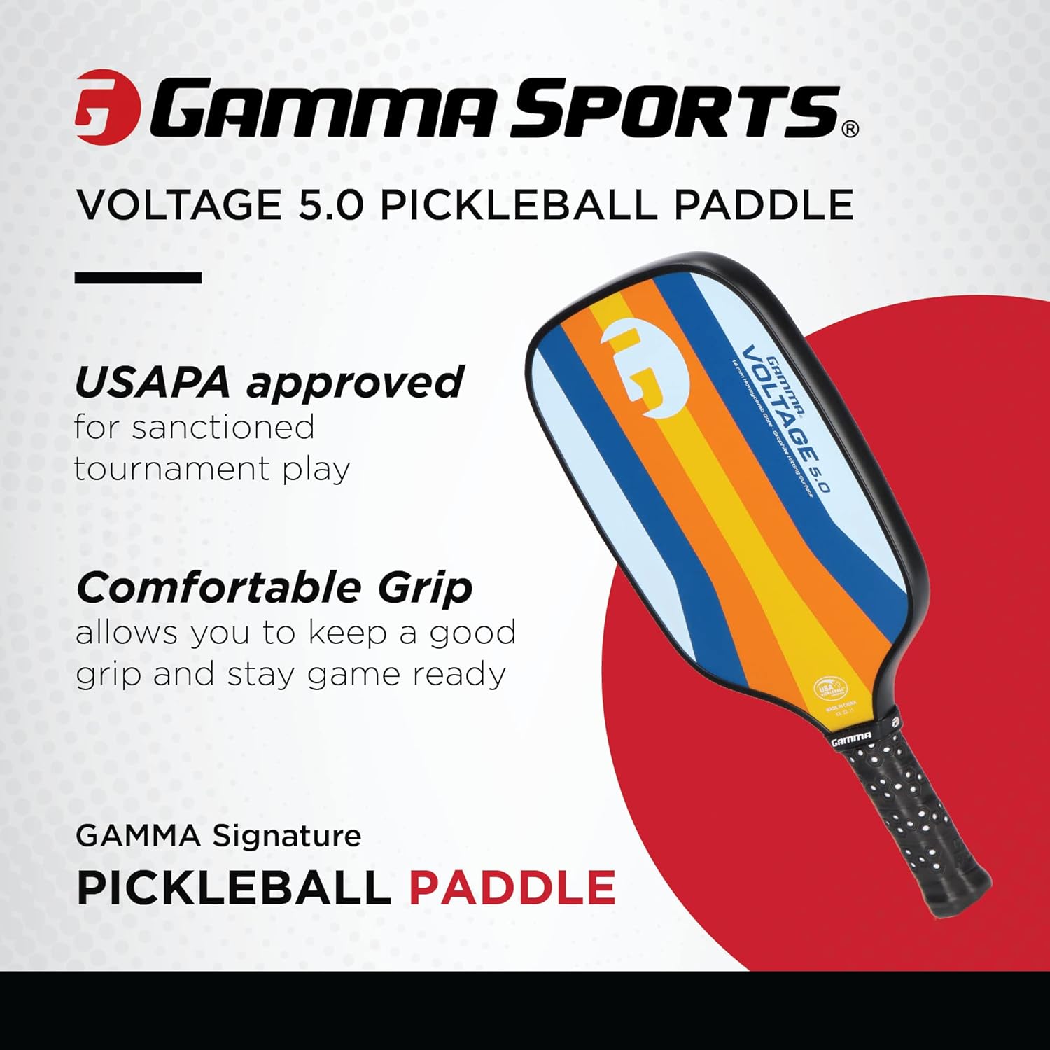 GAMMA Pickleball Paddles, Quantum Series, Micron 5.0, Neutron 5.0, Voltage 5.0, Atomic 5.0, USAPA Approved, Graphite Pickleball Paddle, Polypropylene Core, Honeycomb Grip, Great Feel, More Control - Image 6