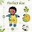OUOZZZ 10 Soft Black Boy Baby Doll for 1 Year Old - Dinosaur Toys for 1 Year Old Birthday Christmas Plush Gift for Toddler Adorable First Buddy Doll