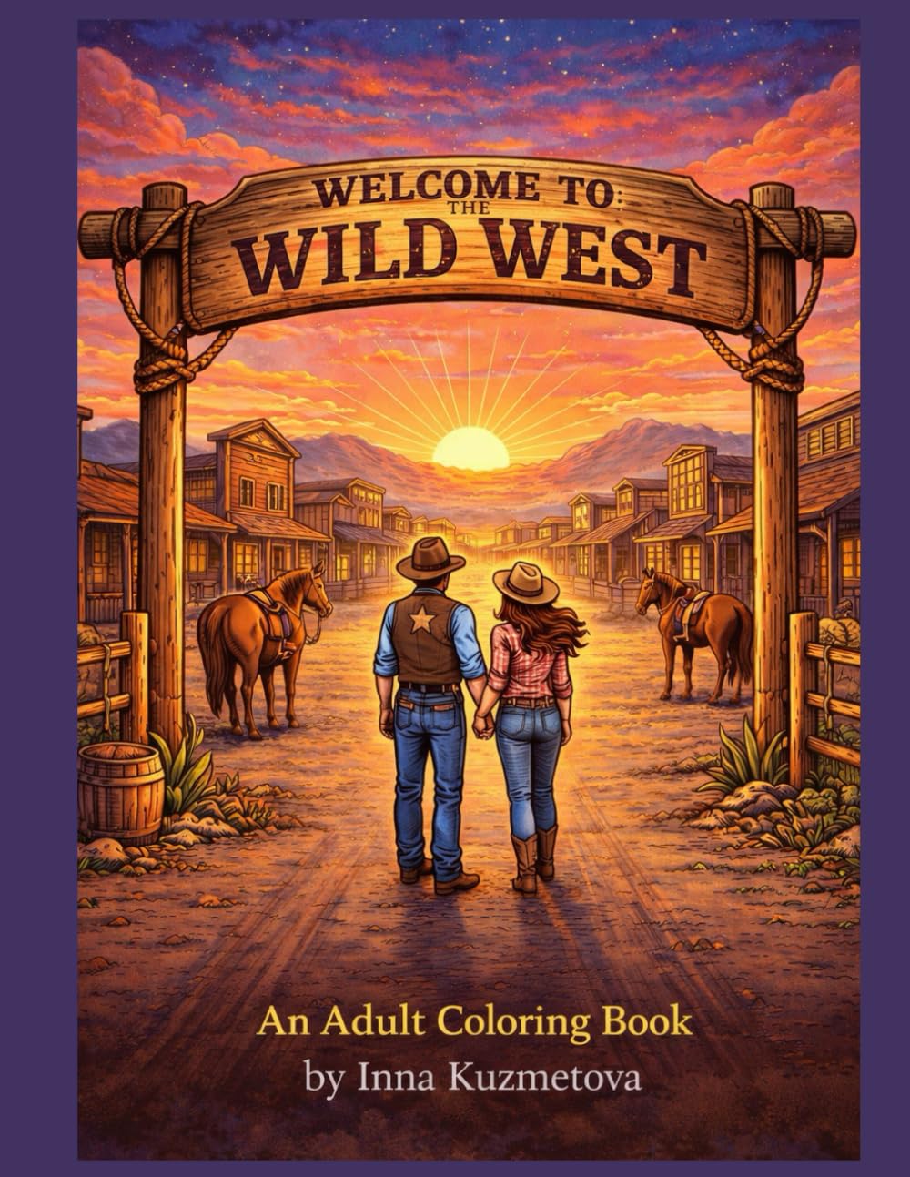 Welcome to the Wild West: An Adult Coloring Book by Inna Kuzmetova