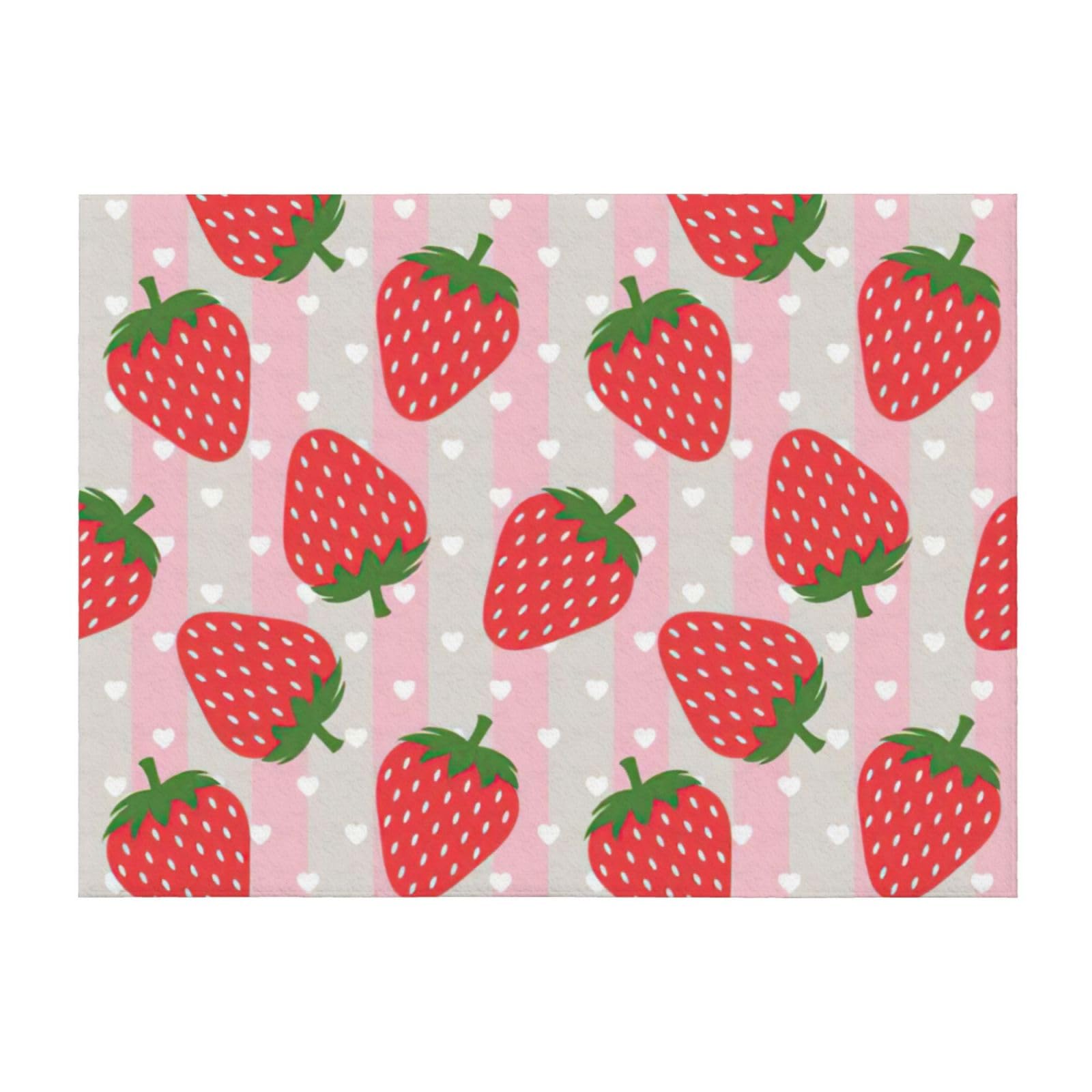 Couverture de lit imprimée fraise plaid microfibre léger EdWal toutes dimensions