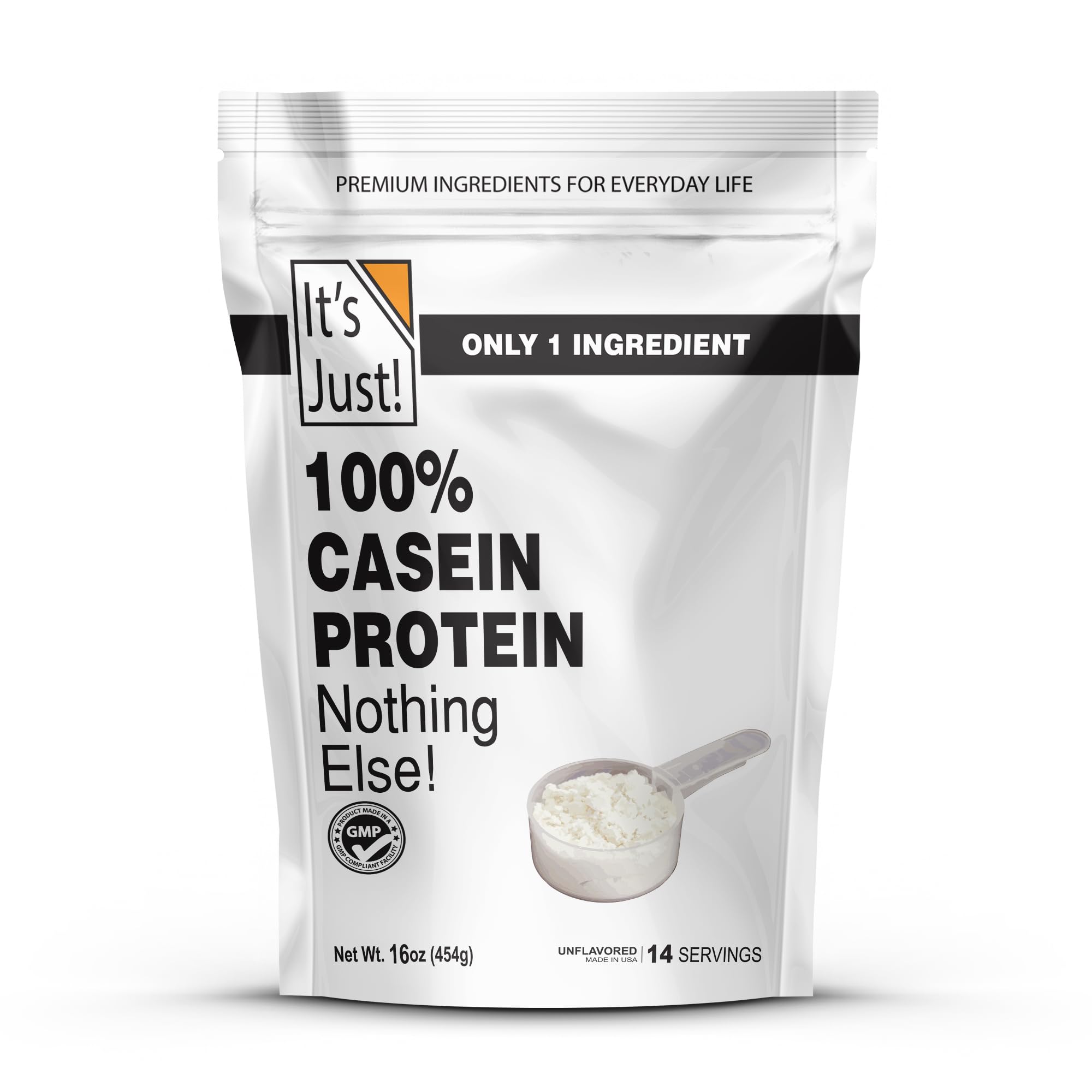 It's Just! 100% Micellar Casein (Unflavored, 1 lb)