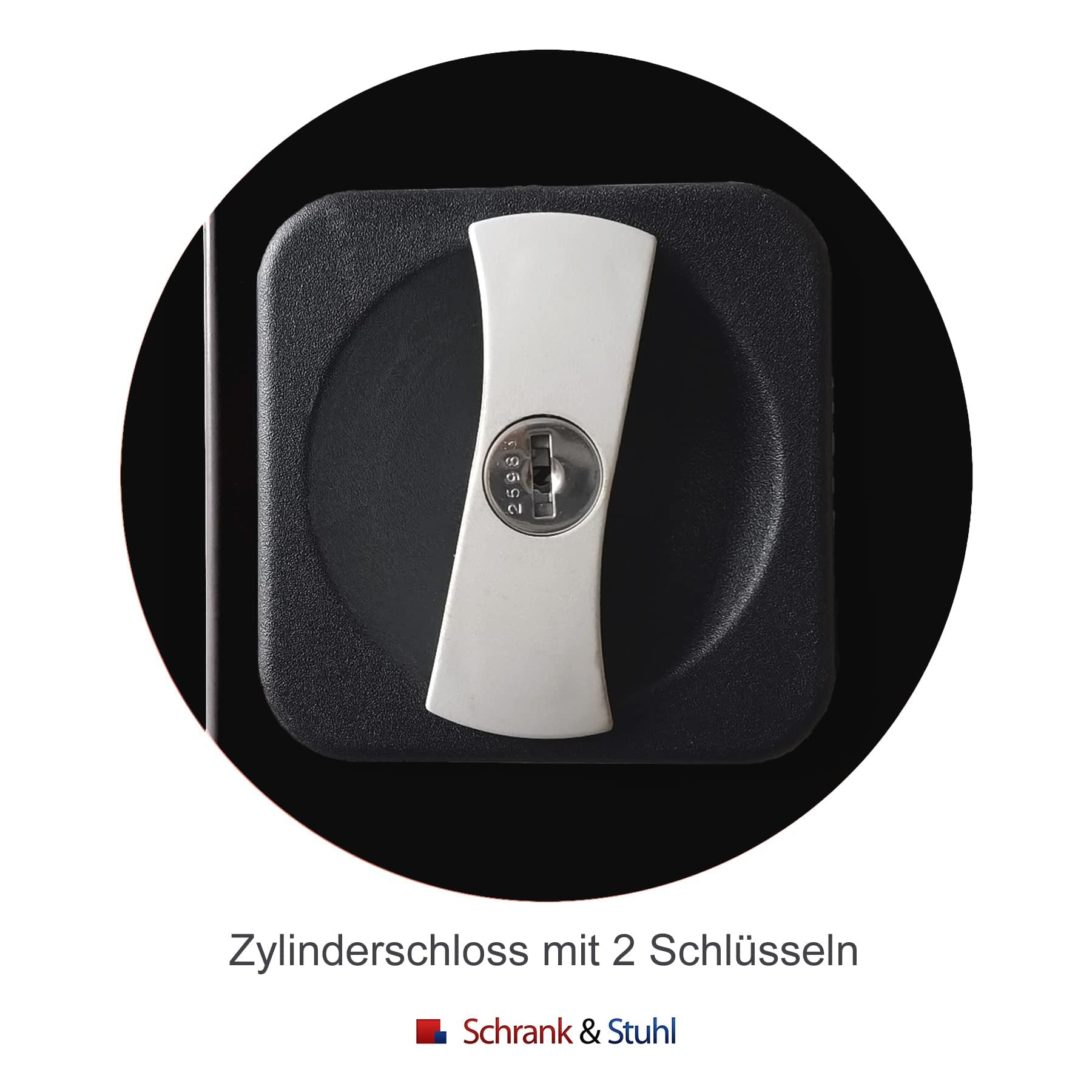 Schrank & Stuhl XL Werkzeugschrank – Werkstattschrank mit 4 höhenverstellbaren Fachböden, Stahlschrank für Werkzeuge, 195 x 92 x 50 cm (H x B x T), Grau/Schwarz