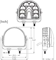 Vista 3 de VERSIÓN NUEVA 2020 Luces de seguridad LED para carretillas elevadoras, luz de arco azul para almacén, luz de emergencia para zona de seguridad
