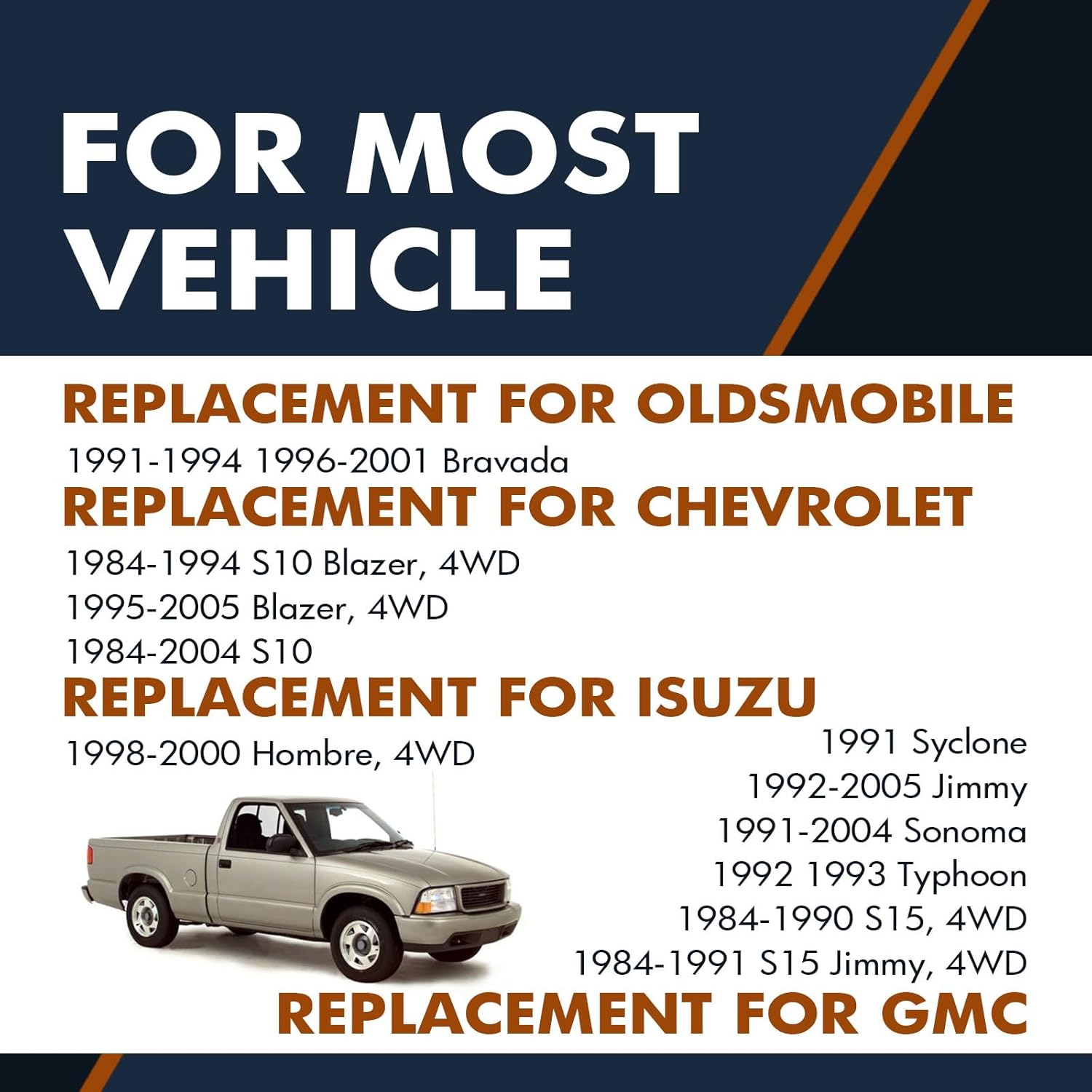 PM Auto Front Left Upper Control Arm Ball Joint Compatible With 1995-2005 Chevrolet Blazer