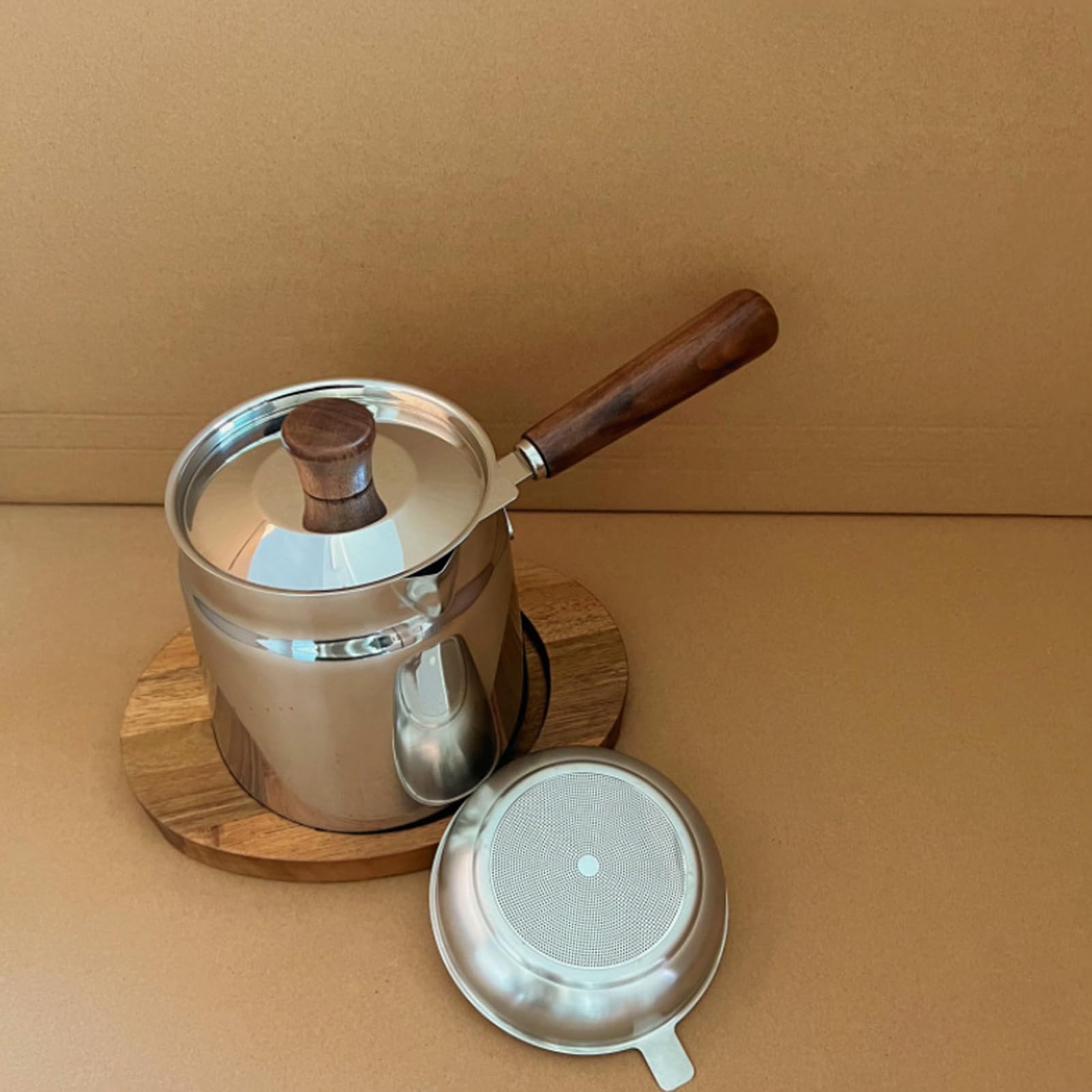Freidora de Inmersión Pequeña Accesorios En Acero Inoxidable De Doble Capa | Olla Para Freír para Cocinar Tocino Patatas Fritas Pescado Chips de Maíz en Estufa y