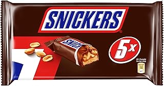 شوكولاتة سنيكرز بالفول السوداني، 40 جم، عبوة من 5 قطع