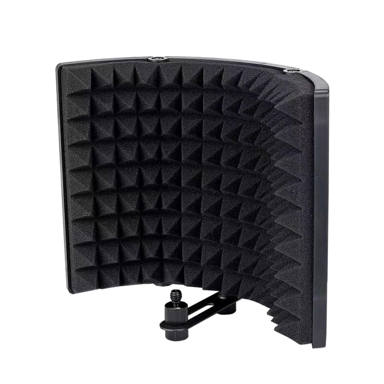 F Fityle Bouclier d'isolation de microphone à 3 panneaux, pare-vent pour équipement d'enregistrement, chant, diffusion, 3 panneaux avec support