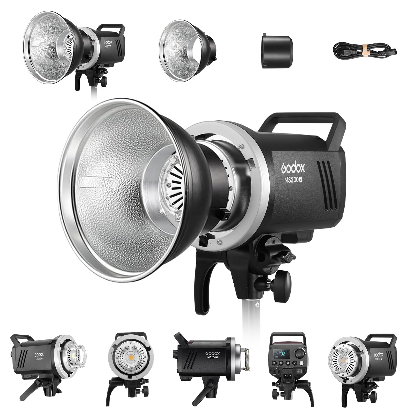 Amazon.com : Godox MS200V 200Ws GN53 Compact Studio Strobe Flash