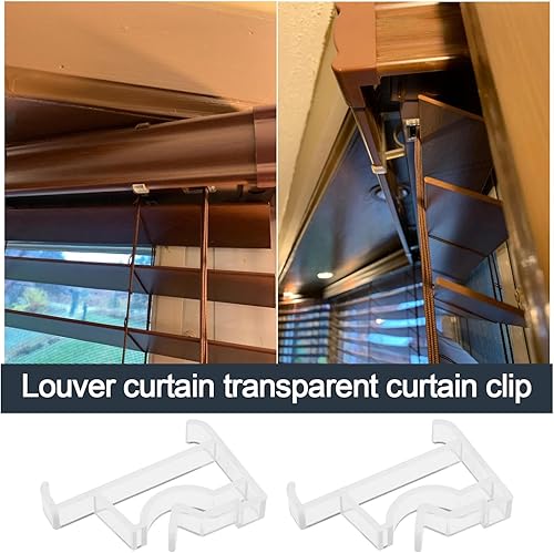 Miniatura 2 de SING F LTD 10 clips transparentes para cenefa, persianas de ventana, clip oculto, abrazaderas de cenefa de canal oculto, soporte de instalación,