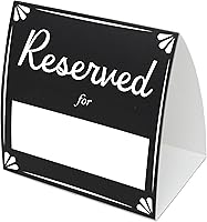 Vista 8 de Carteles de mesa reservados, paquete de 20 Tarjetas de mesa para bodas, restaurantes, eventos