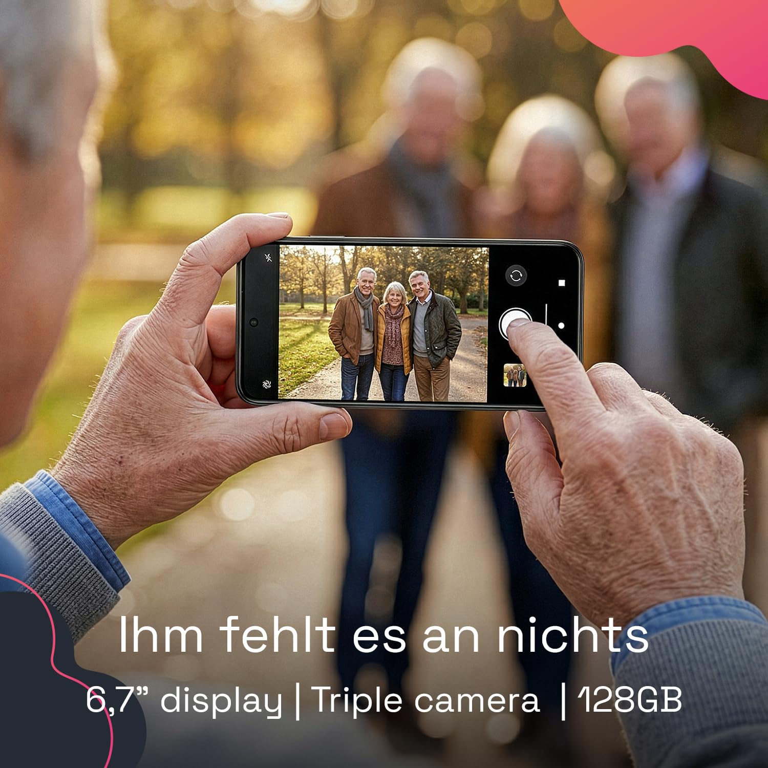 SPC Zeus 2 Elite – Smartphone Senior mit 6,7-Zoll-Display und 128GB | Triple cam 50MP, NFC und Schnellladefunktion | Easy-Mode, XL-Symbole und Kompatible mit App Fernverwaltung und -ortung – Silber