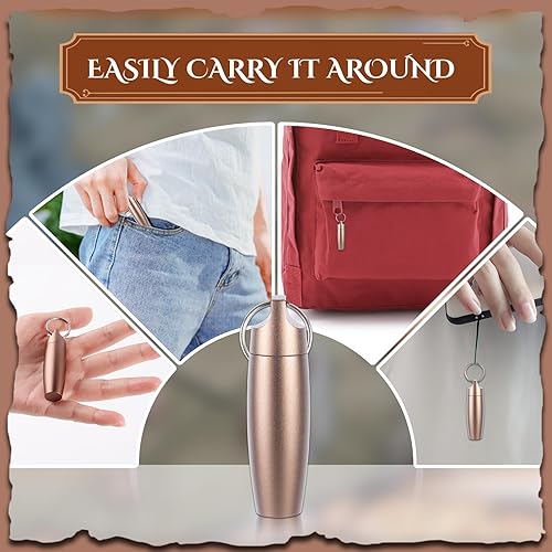 Miniatura 4 de Mini juego de dados DND dorados, juego de dados pequeños de metal DND con llavero DND, juego de dados mini DND portátil duradero, funda de soporte