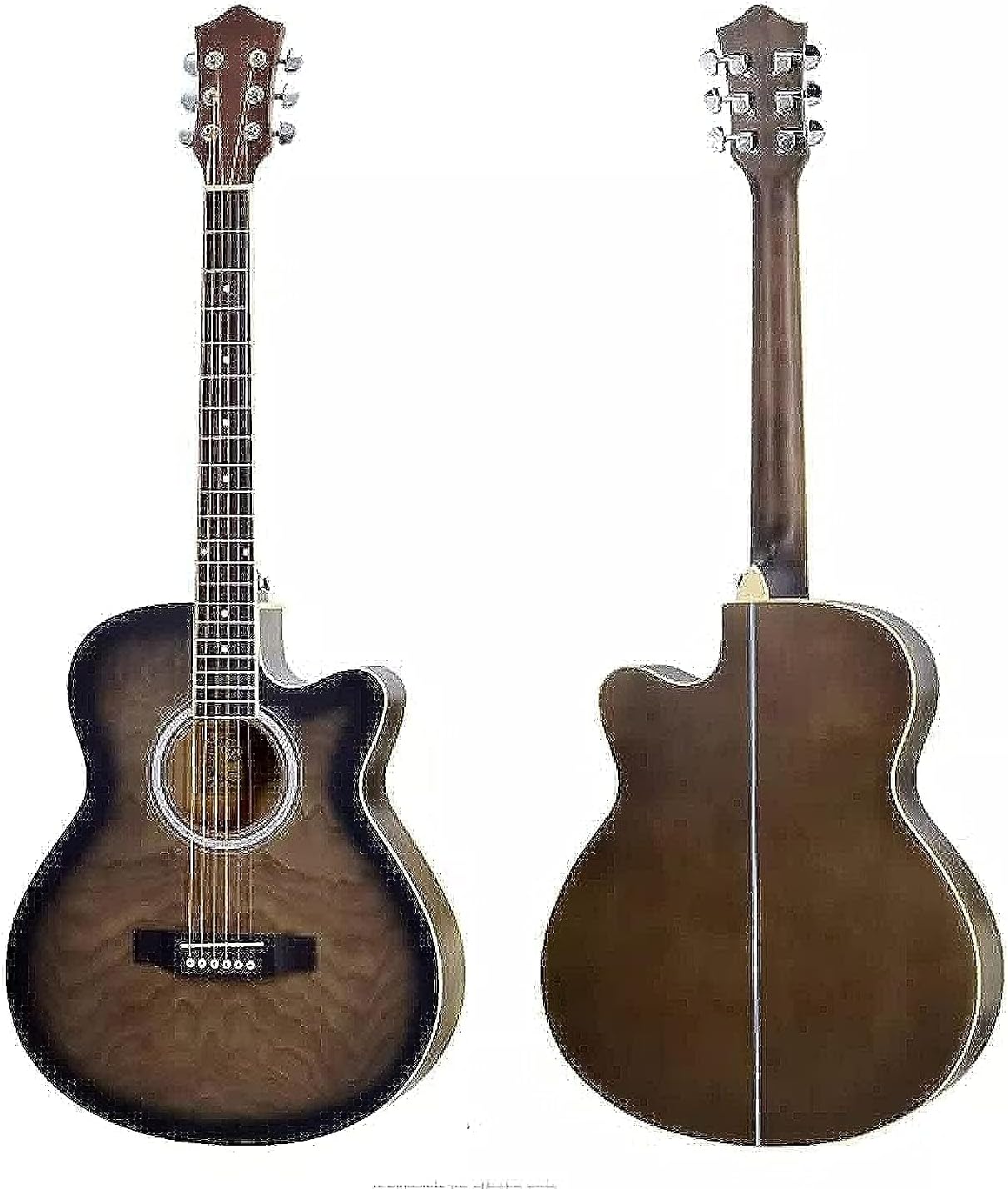 MegArya Professional Electric Acoustic Guitar Tobacco Satin Burst Finish With KLT 188 4-band EQ with Bag, Strap And Picks