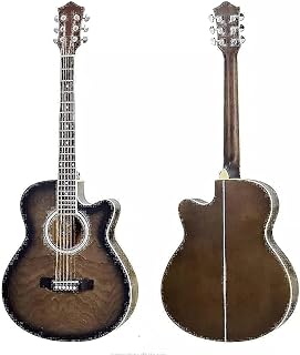 MegArya Professional Electric Acoustic Guitar Tobacco Satin Burst Finish With KLT 188 4-band EQ with Bag