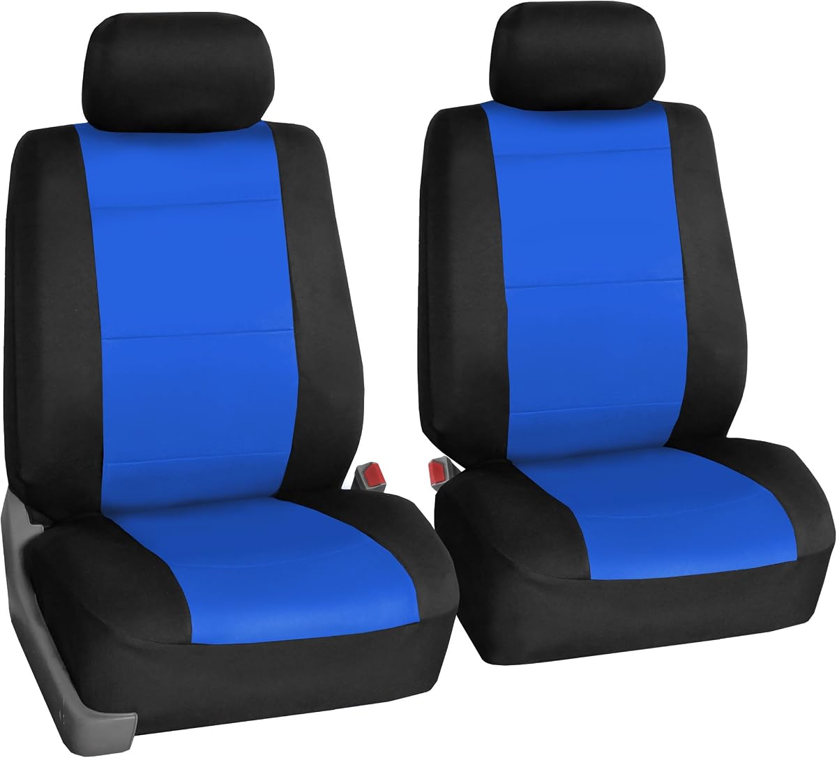 FH Group Waterproof Neoprene Car Seat Covers Front Set – Universal Fit Front Seat Covers with Storage Pockets, Airbag Compatible Automotive Seat Covers for Cars, SUVs & Vans, Blue