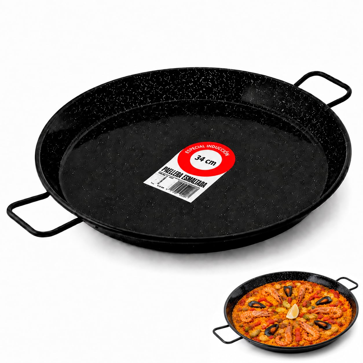 Garcima Poêle à paella pour 6 personnes, émaillée, 34 cm
