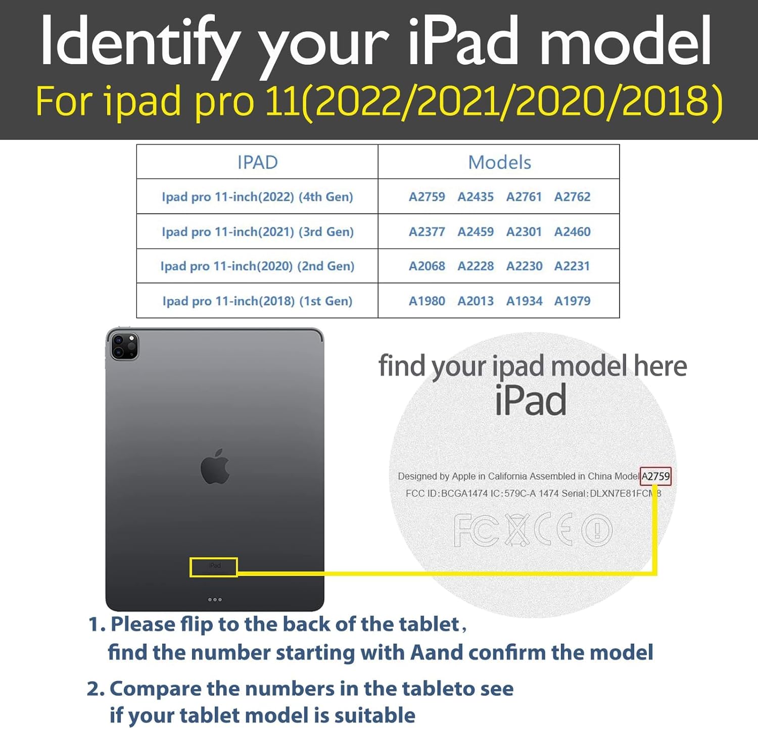 Case for iPad Pro 11 Inch,4th/3rd/2nd/1st Generation(2022/2021/2020/2018) Genuine Leather Cover with Pencil Holder,Cowhide Folio Cover,Auto Sleep/Wake,Bohemian Brown