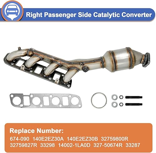 Miniatura 3 de 674-089 674-090 Convertidores catalíticos izquierdo y derecho para Infiniti QX56 Sport 2011-2013 QX80 Sport Nissan Titan XD 2017-2021 Armada NV 2500