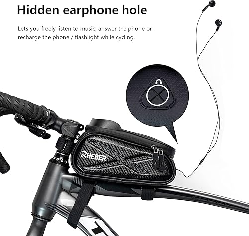 Miniatura 6 de Bolsa de soporte para teléfono de bicicleta, tubo superior de montaje en marco frontal, bolsa impermeable para teléfono celular, accesorios para