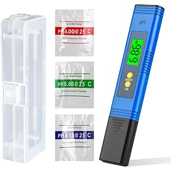 PH Meter Digital PH Accuracy Water Quality Tester 0.01 Resolution 0-14 Measuring Range with Auto Calibration Digital Value Tester for Checking Drinking Water Aquarium Pools Swimming Pool Laboratory