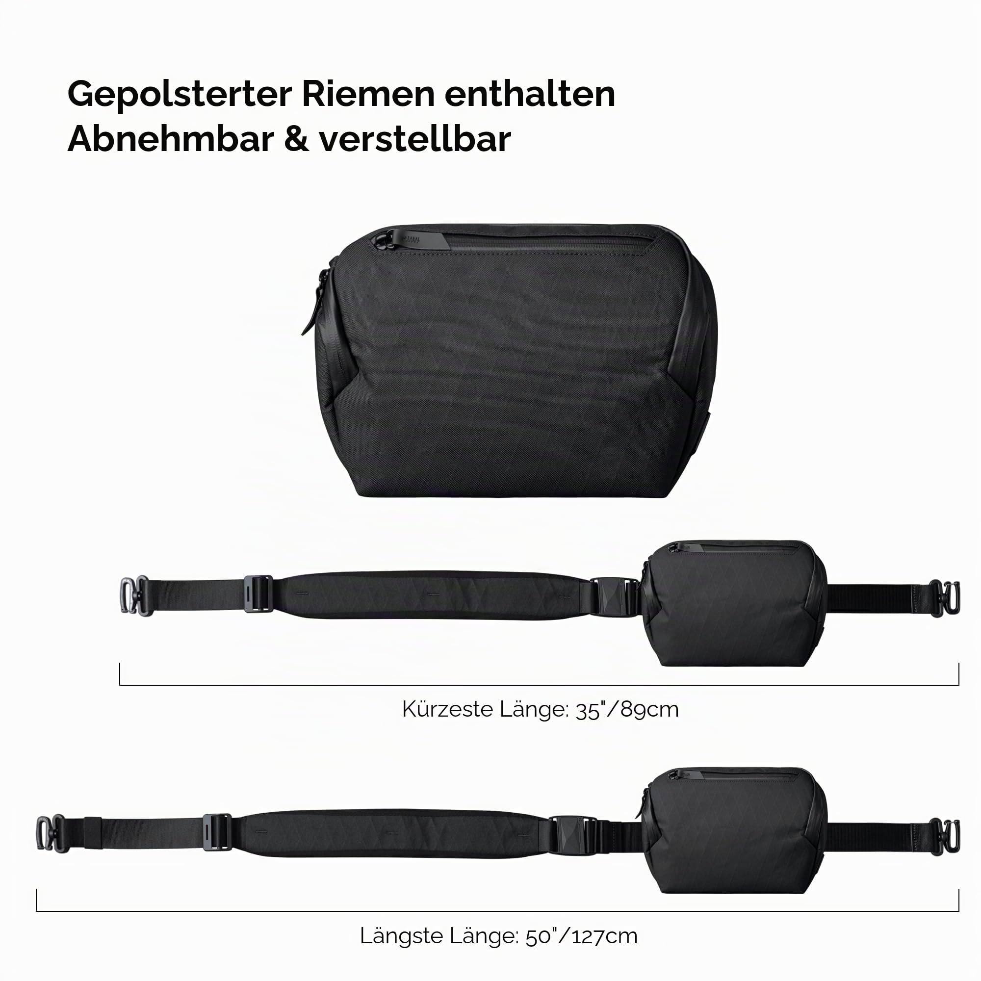 ALPAKA Vertex Pouch – Sling Bag Herren mit Magnetverschluss | Abnehmbarer Riemen, ergonomischer Griff, wetterfester Stoff, für Elektronik & Zubehör