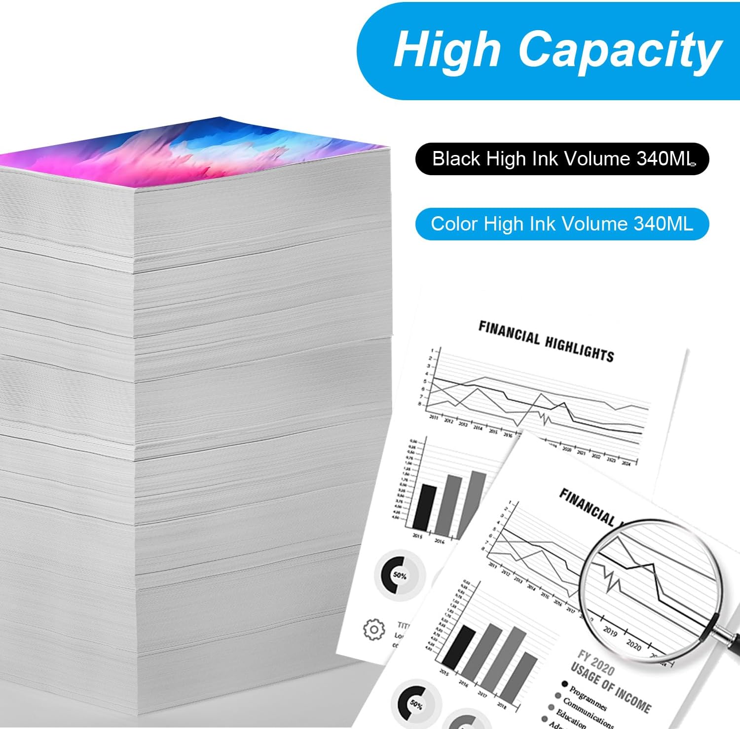 SJIC30P (C M BK Y) Ink Cartridge Replacement for C33S020637 Ink Cartridge for TM-C7500G Series (1 Set)