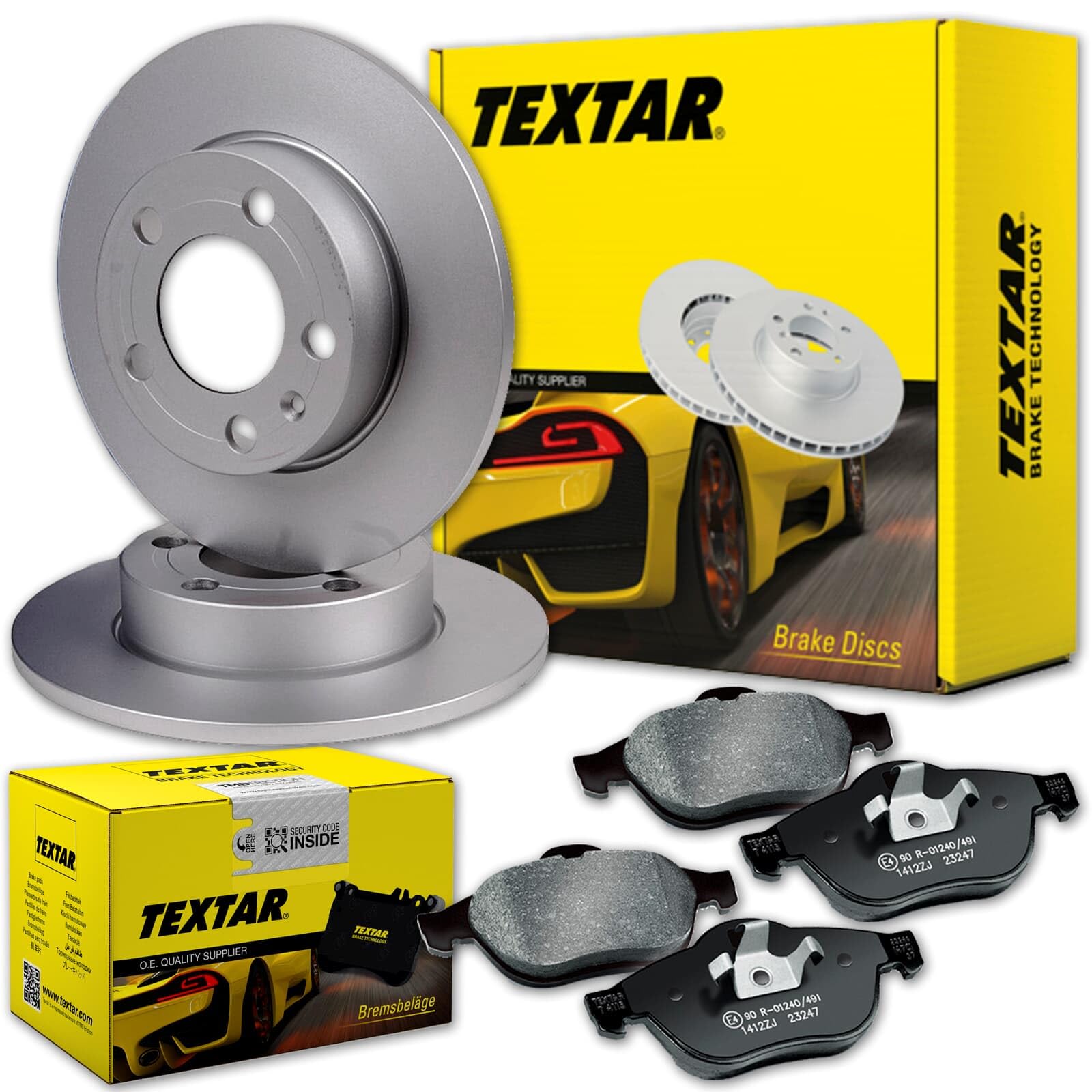 Textar Bremsscheiben 272mm + Beläge hinten | 92224903 + 2630301 passend für Golf 8 + Caddy 5