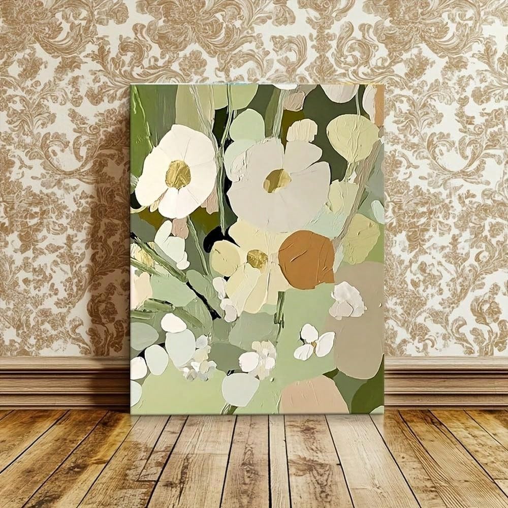 1 cuadro moderno con estampado floral sobre lienzo, ideal para la decoración de salas de estar, dormitorios u oficinas (70x100cm/Sin marco).
