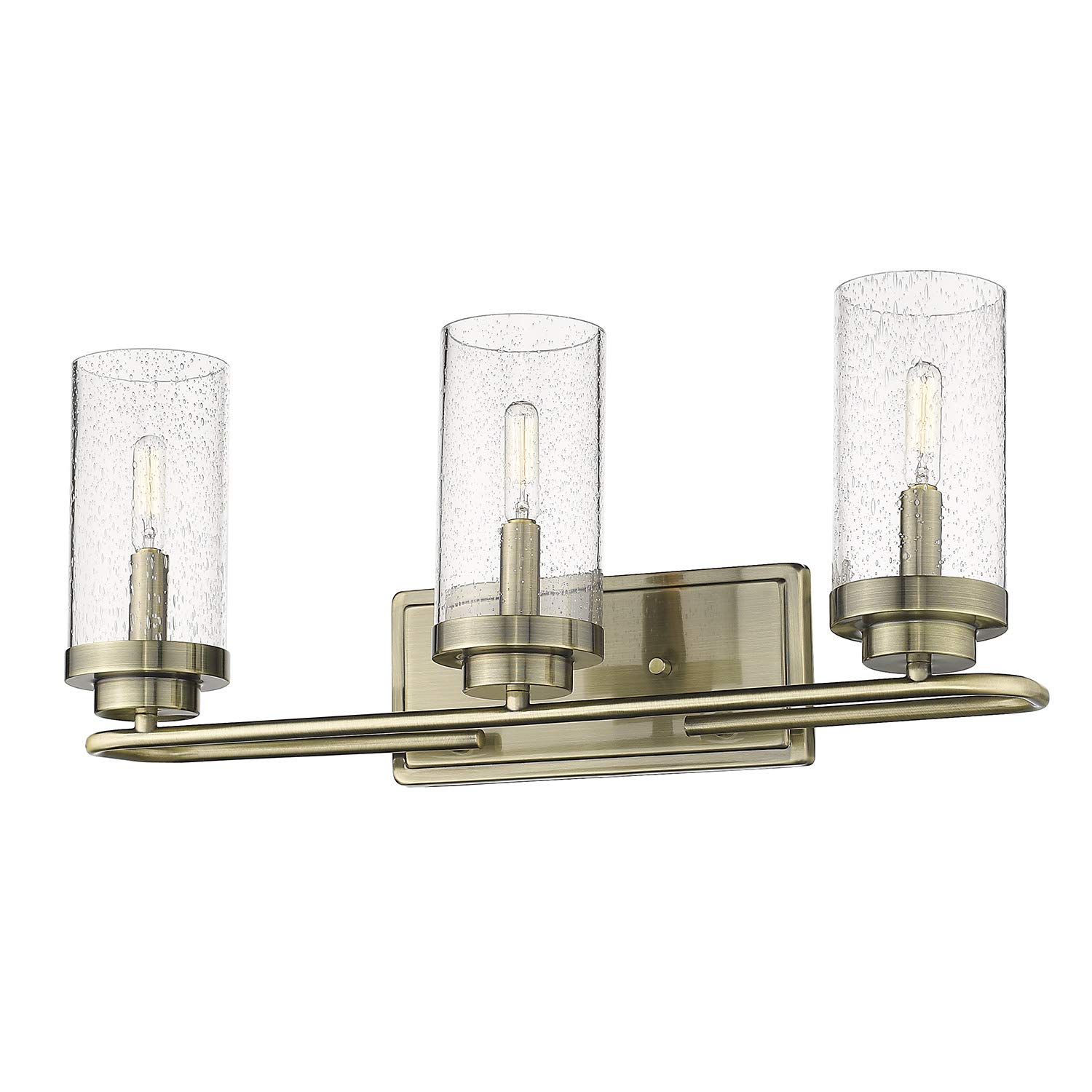 Golden Lighting 2380-BA3 AB-SD Holden Bath Fixture, Aged Brass