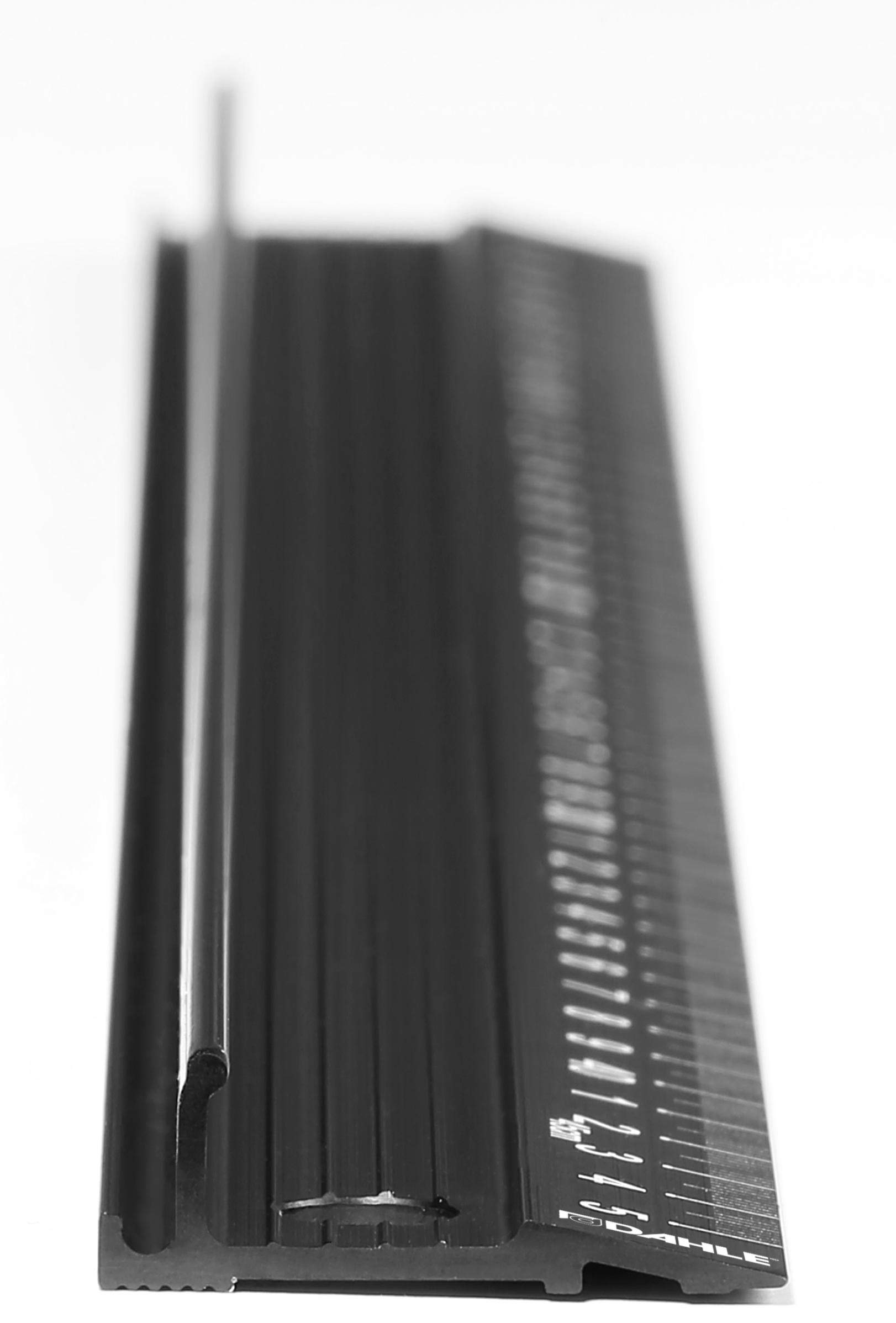 Dahle 10684 linijka tnąca (45 cm, z aluminium, wysoka listwa uchwytowa, antypoślizgowa) czarna