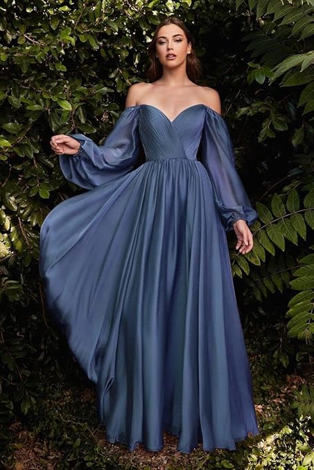 Maxi Long Sleeve Dress Australia V Neck Formal Dresses Blue And Burgundy  Dress SAYNO Bridesmaid Dress For Women Long Satin Off