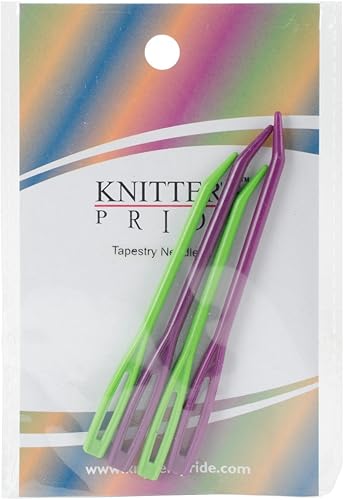 Knitter's Pride Juego de 4 agujas de punta doblada para tapiz, paquete de 4