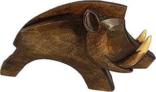 N / A Carved Pigs 4", Swan Carving, Personalized Gifts, Wild Boar Figurine, Wood Sculpture, Sculpture Art, Wood Art, Wood Figurine, Figurine décor