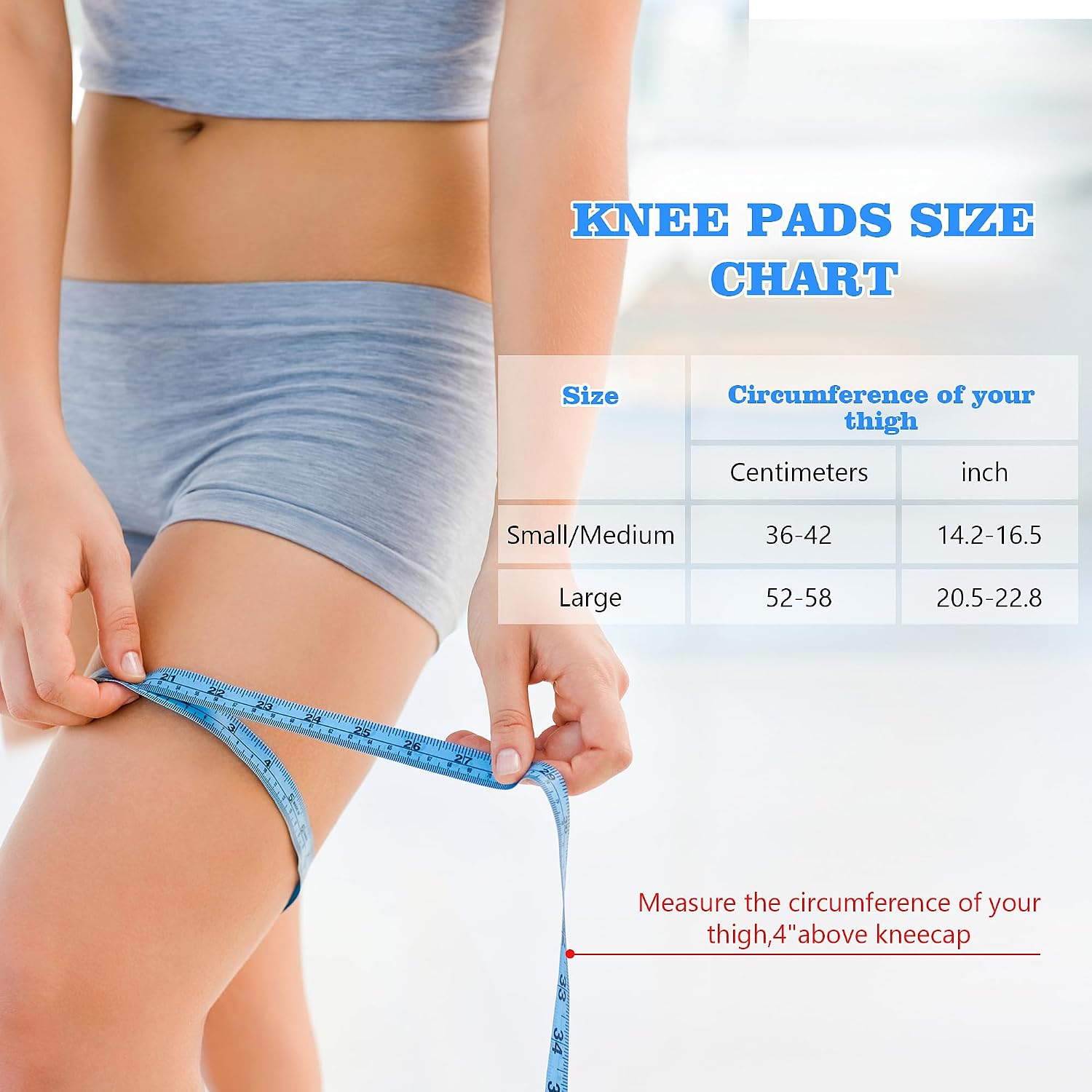 Knee Pads Thick Padding Durable & Lightweight for Men Women, Small/Medium