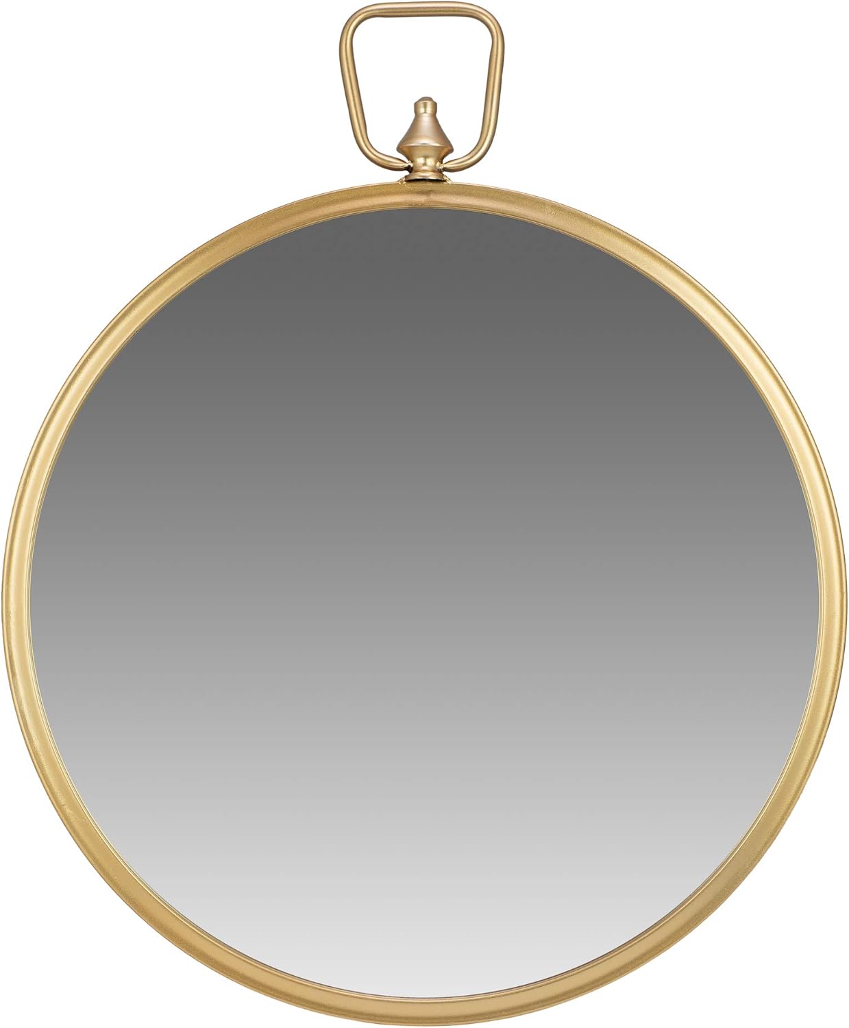 Patton Wall Decor Gold Round Wall Mirror with Decorative Handle, 22" x 26"