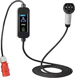 Carregador Carro Elétrico Portátil 22 Kw 380v - C/Tela Lcd