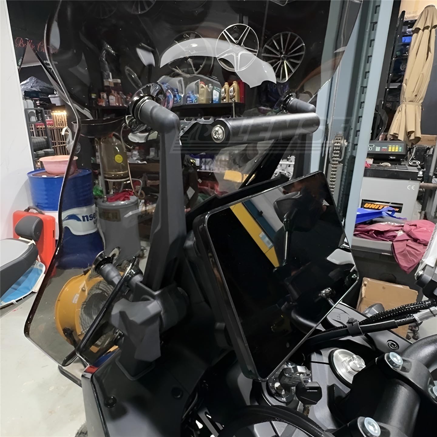 ALmart Motorcycle Phone Devices Mount Bracket, Multifunctional Expansion Holder, 12+22mm Cross Bar, Compatible with CFMOTO 800MT 800MT-X